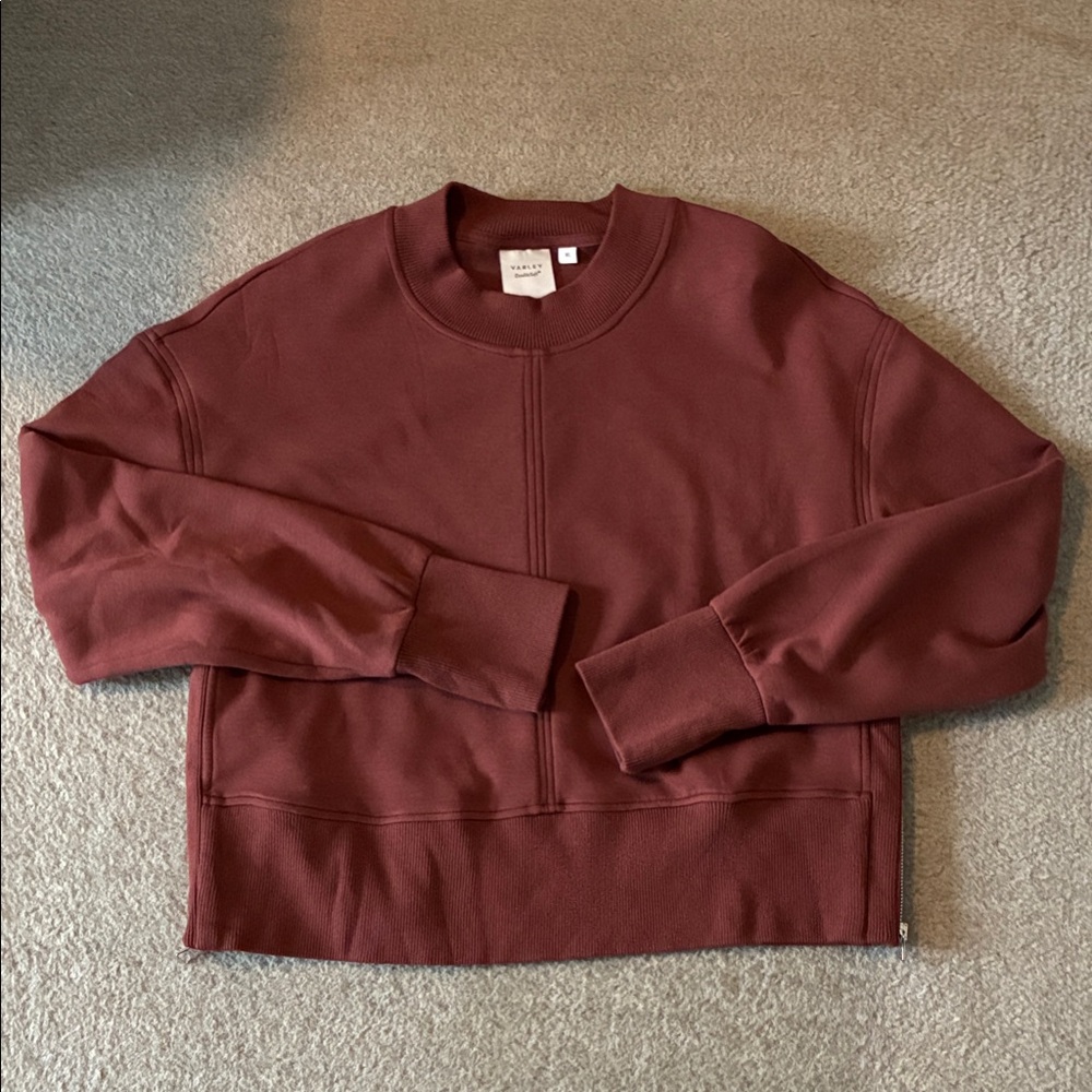 Varley women's Philippe Crop Sweat, sweatshirt, xl, cinnamon